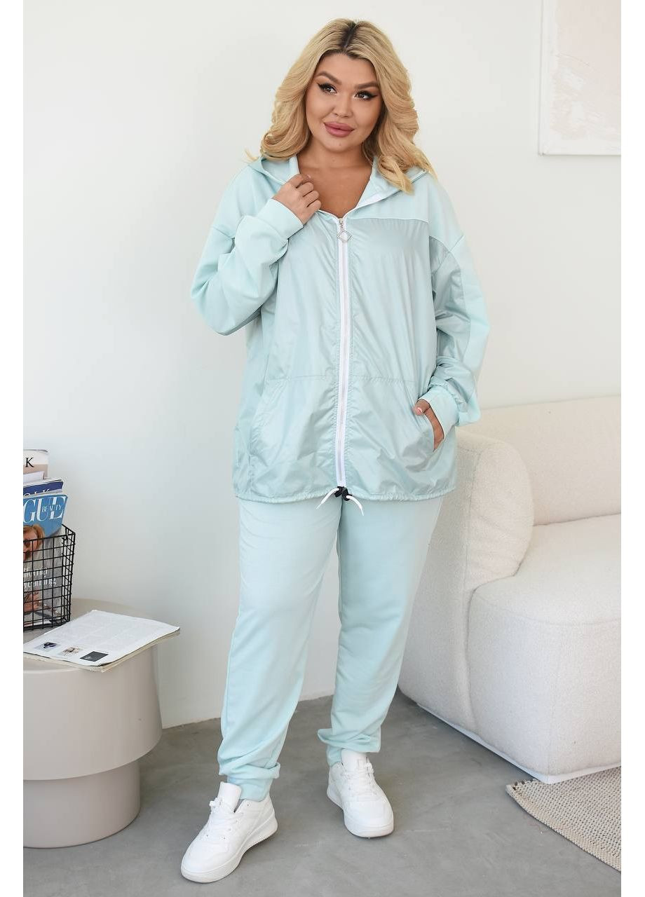 Жіночий спортивний костюм: куртка на блискавці та штани прямого крою MonCher (356462123)