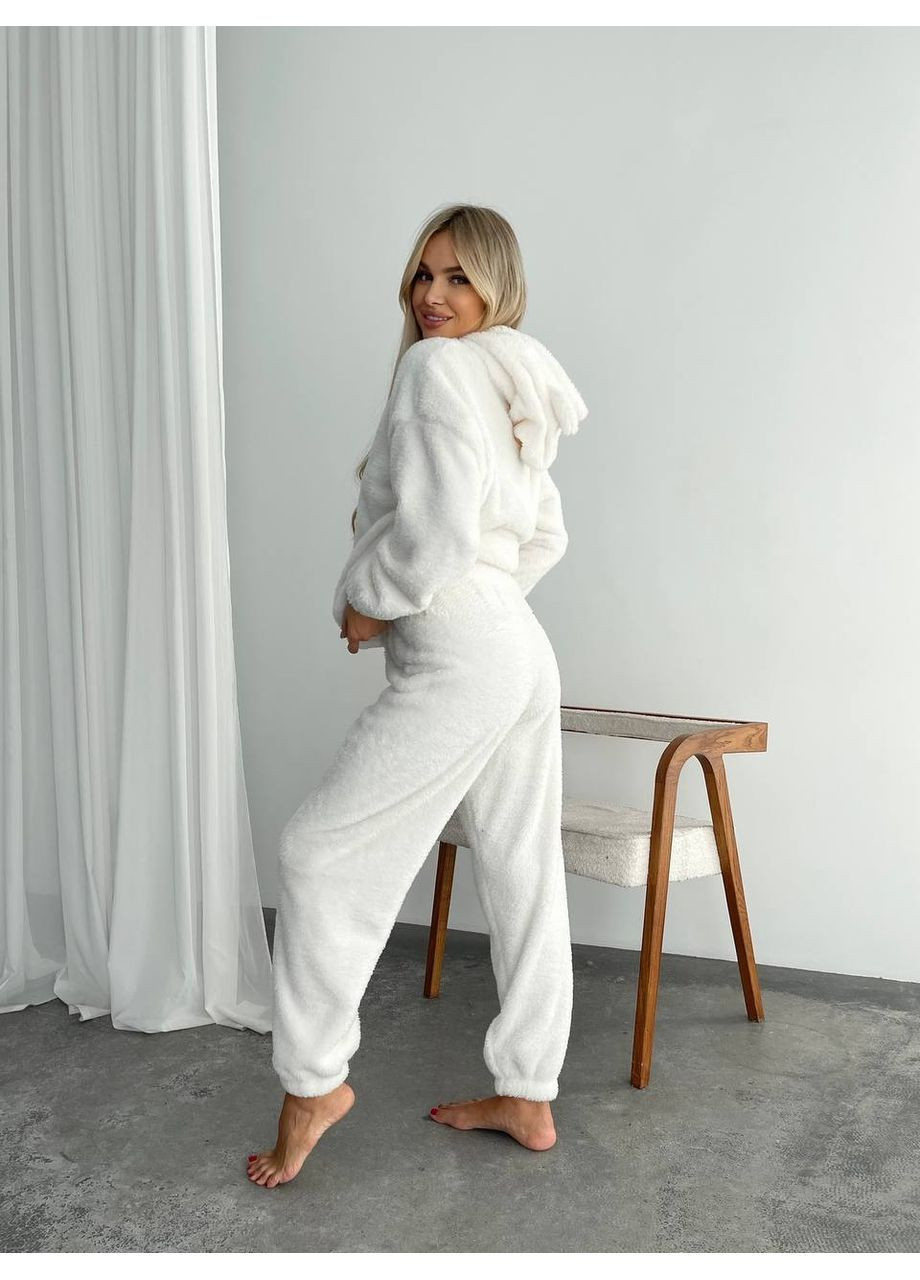 Молочна жіночий махровий домашній костюм Osoblyva
