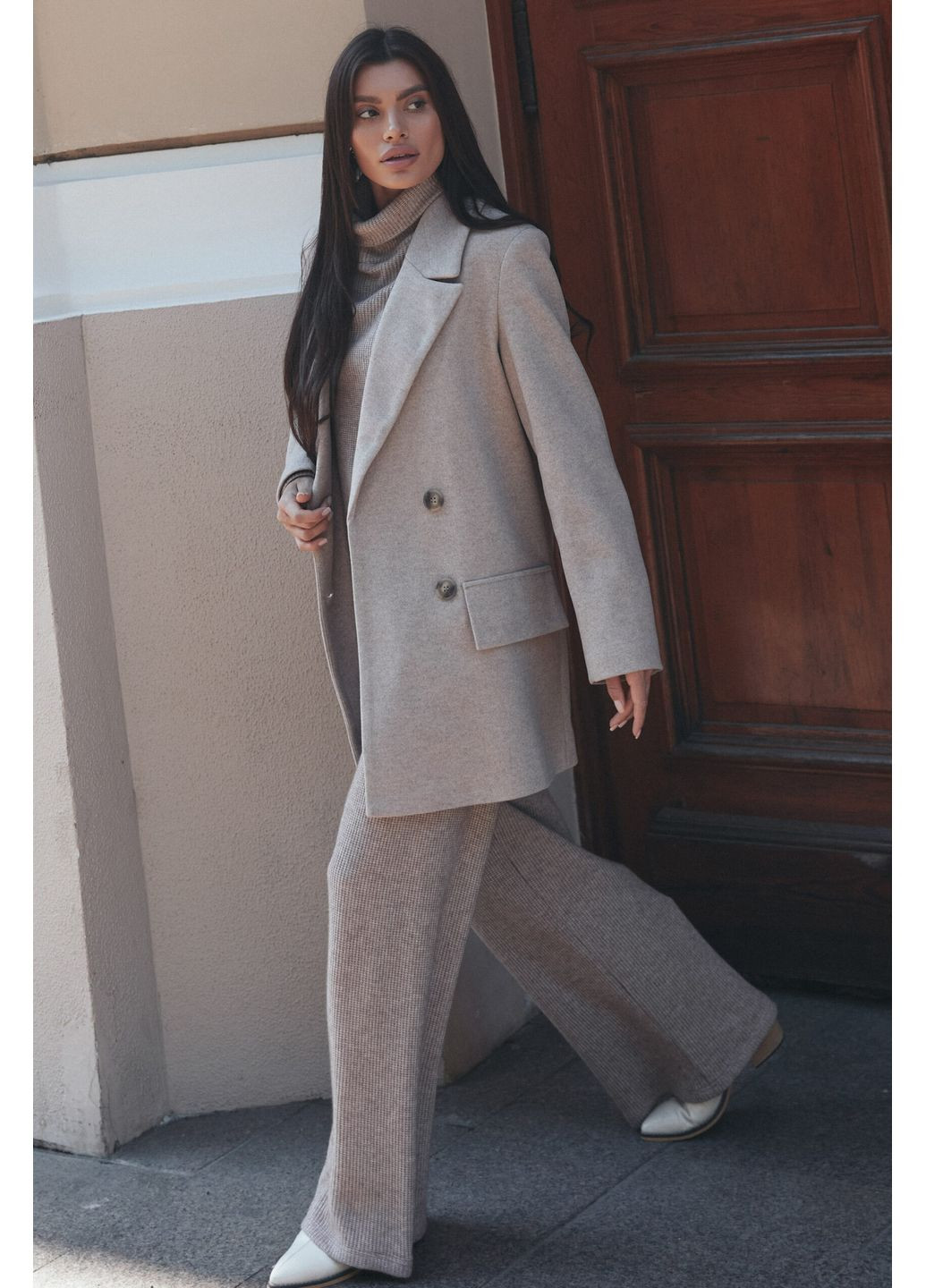 Бежевое демисезонное Пальто 2306.6457 Seventeen