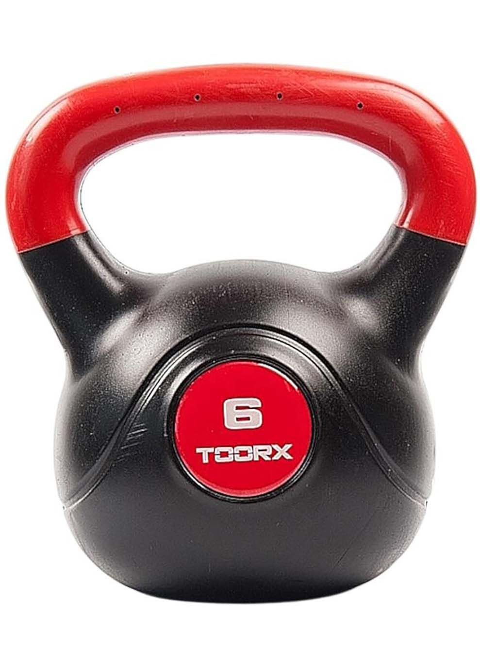 Гиря виниловая PVC 6 кг Черный Оранжевый Toorx (367598475)
