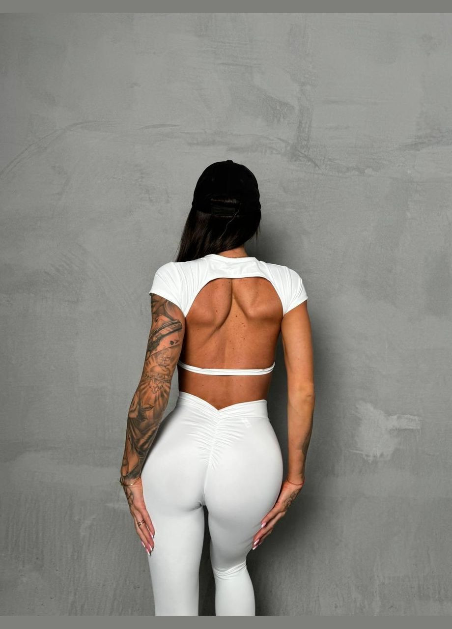 Топ-футболка с чашками, белого цвета, размер L Trends (330756940)