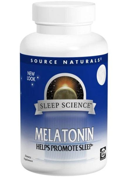 Мелатонін Sleep Science 100 льодяників для сну заспокійливий комплекс з ГАМК та гліцином Source Naturals (368986757)