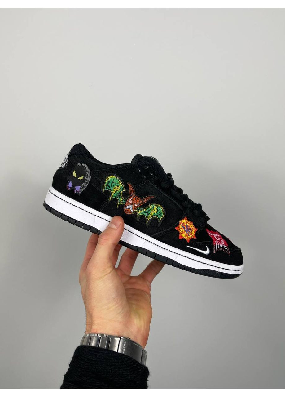 Чорні Осінні кросівки чоловічі nike dunk low pro sb x neckface ‘black dq4488-001 найк сб данк No Brand