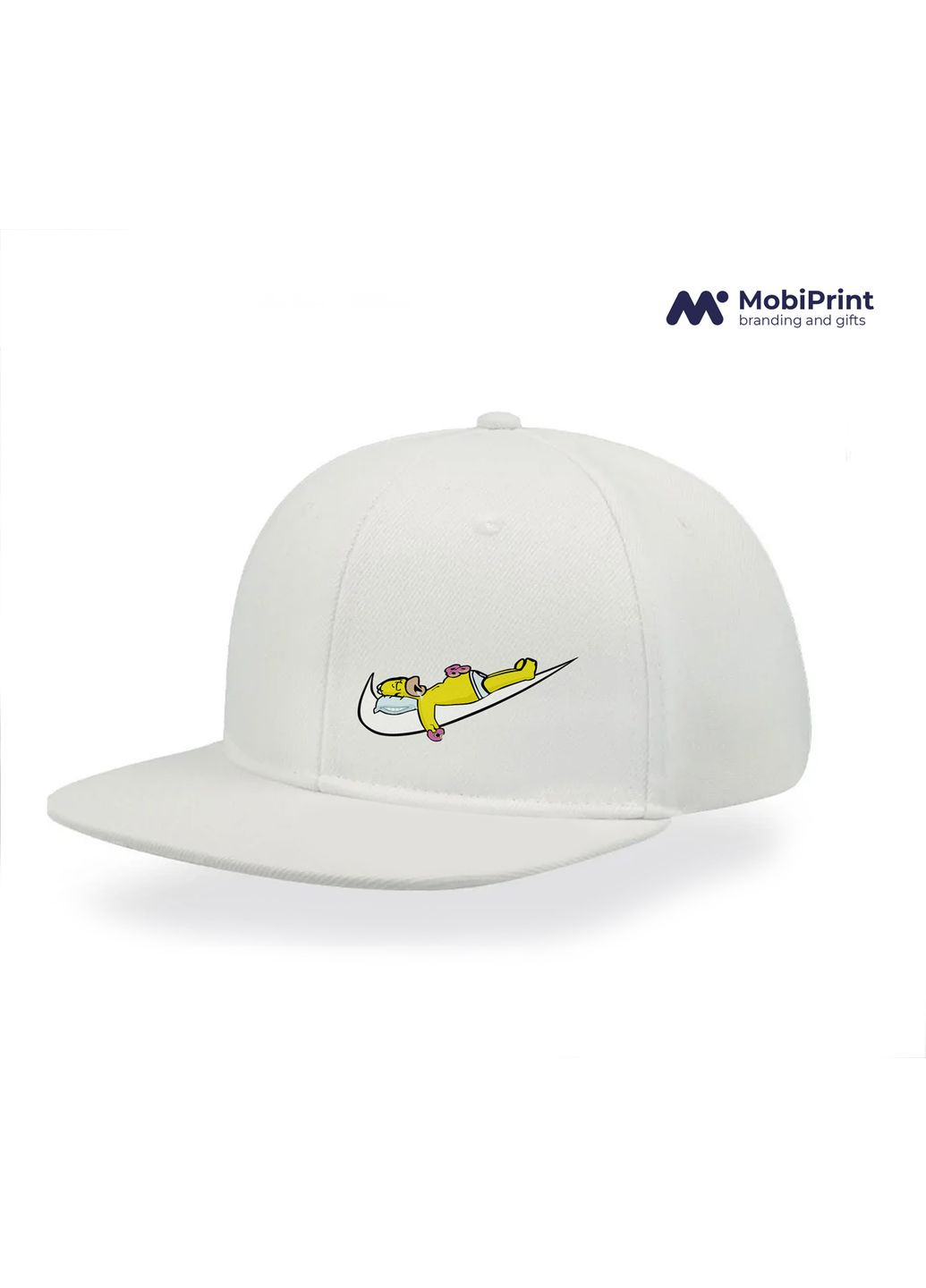 Кепка Snapback Гомер Сімпсони Білий (9276-2043-WT) MobiPrint (292866220)