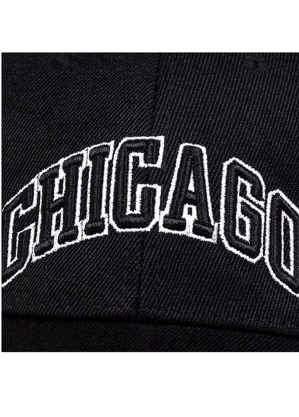 Кепка Chicago (Чикаго) с изогнутым козырьком Черный, Унисекс WUKE One size Brand бейсболка (292309379)