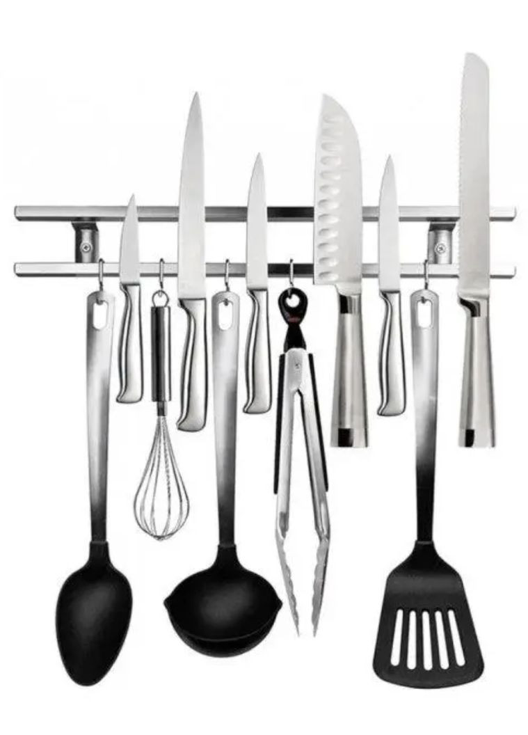 Настенный магнитный релинг держатель для ножей и аксессуаров relief-decor kitchen No Brand (306632703)