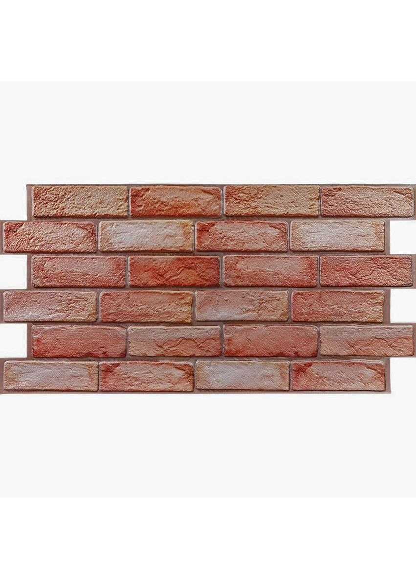Декоративна ПВХ панель 960х480х4мм Коричнево-рожева цегла love-shopping Sticker Wall (355800479)