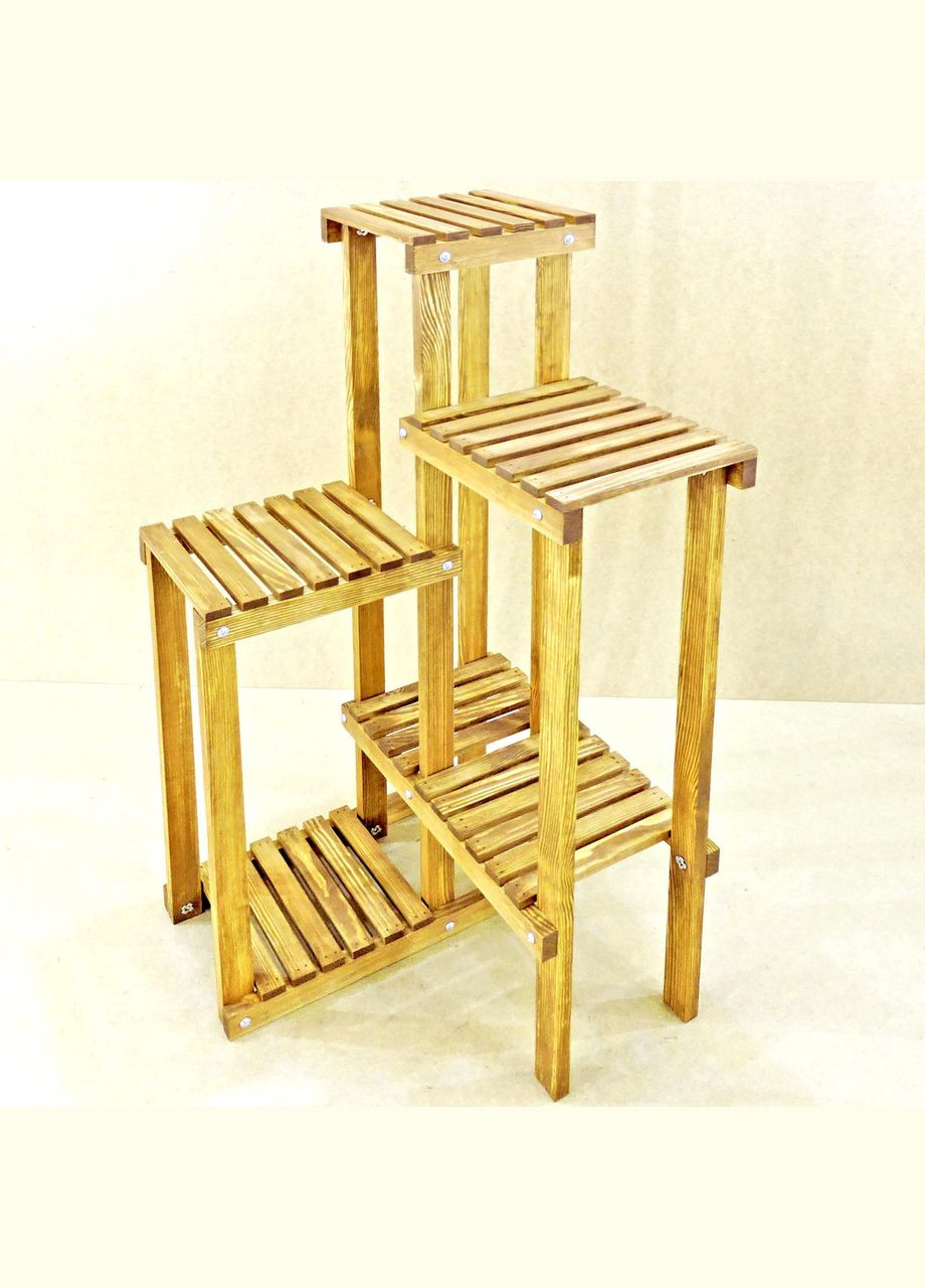 Стеллаж кухонный из дерева Джерита сиена (СТА-014105) No Brand (327866091)