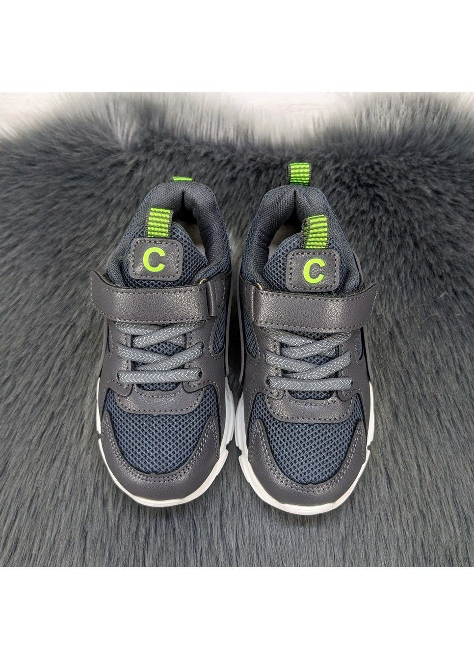 Серые демисезонные кроссовки детские для мальчика текстильные М.Мичи