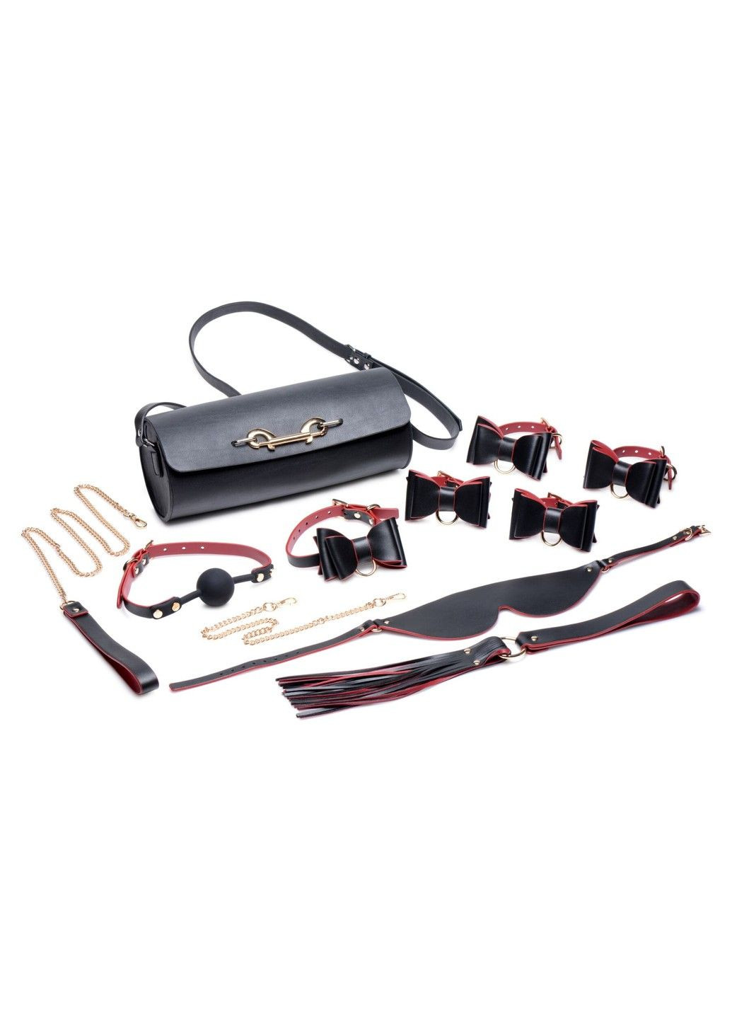 Набор БДСМ с дорожной сумкой Bow Luxury BDSM Set With Travel Bag 11 предметов Master Series (298474239)