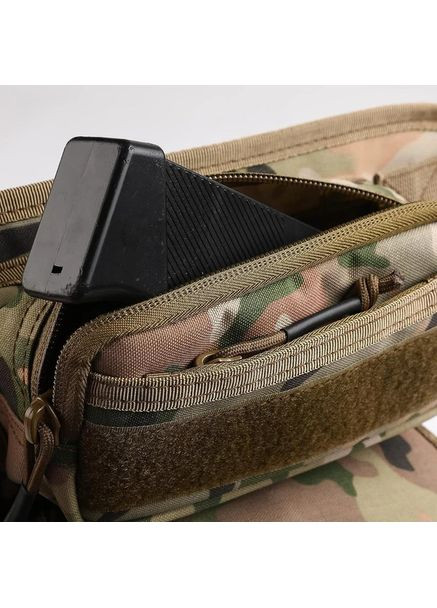 Тактична сумка військова 6л мультикам, сумка на пояс для носіння на нозі з Molle No Brand (361669548)