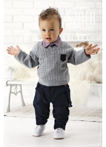 Темно-синій демісезонний святковий костюмчик Kids Klub W001