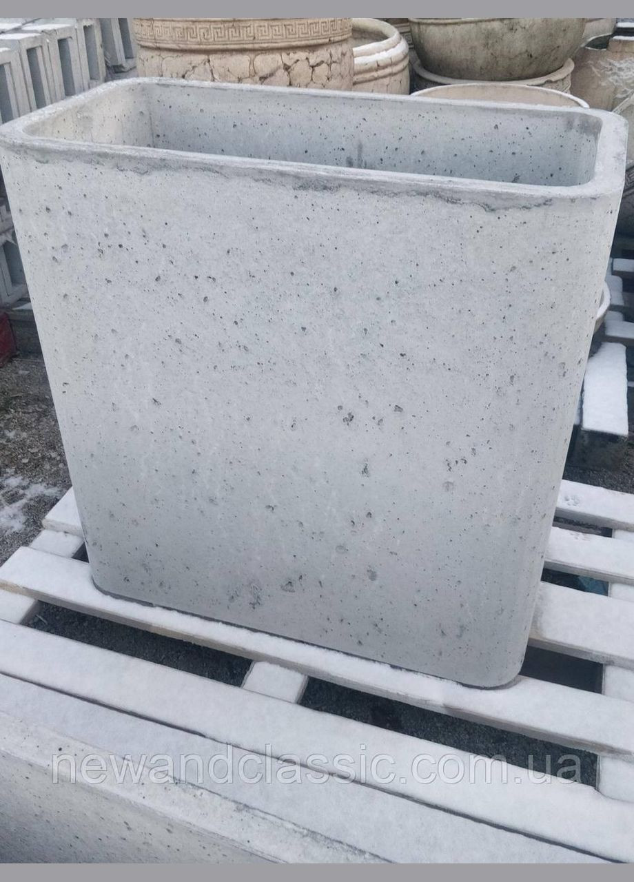 Вазон бетонний вуличний для саду, будинки та тераси Д500/Ш500/В500 Модерн Сірий No Brand (316262648)