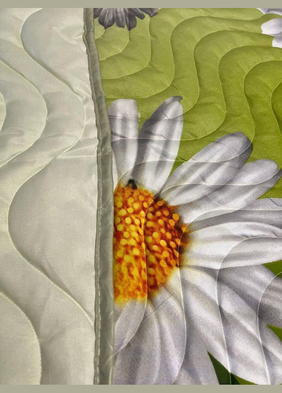 Ковдра з натуральним наповнювачем Полуторна мікрофібра 145х200 см зелена (П4К-lito-kovdra-001-55) No Brand (306633490)