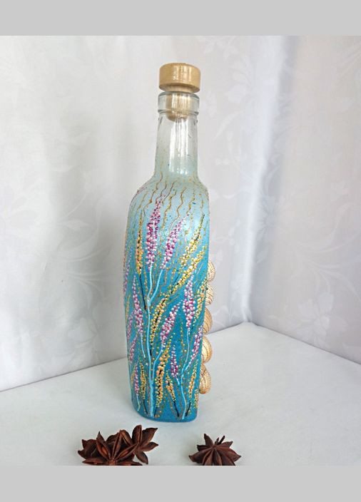 Декоративная интерьерная бутылка с авторской росписью "У черного моря" No Brand (349842967)