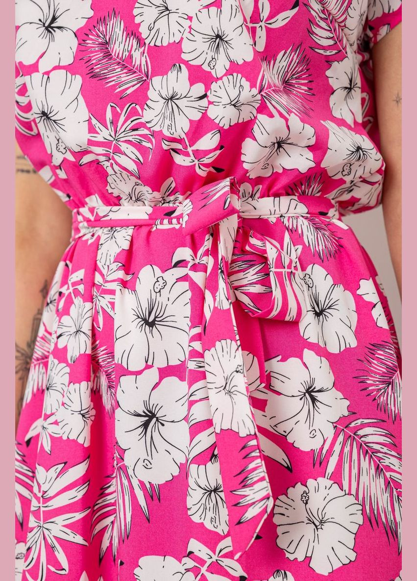 Розовое кэжуал платье с принтом софт Ager