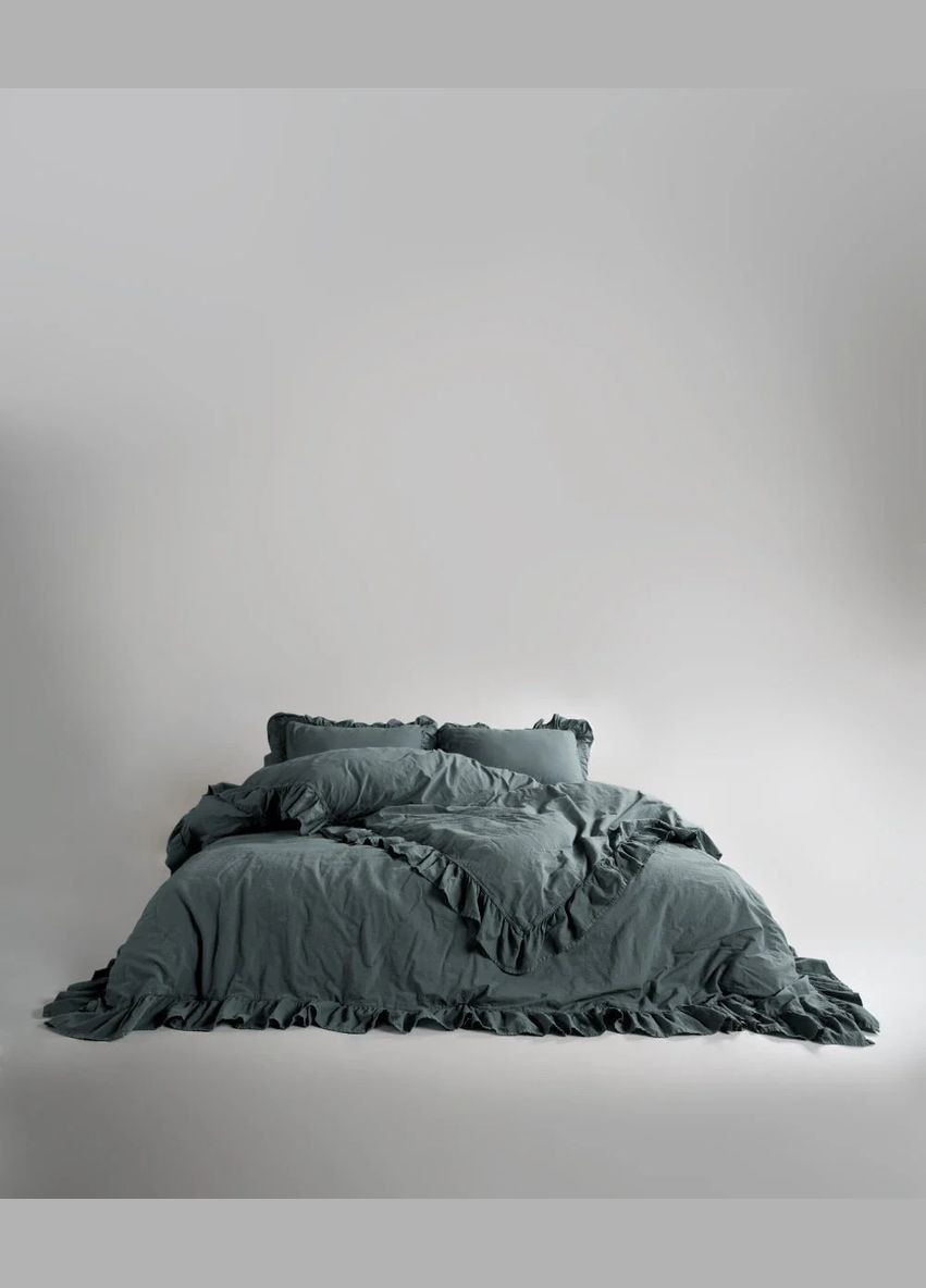 Постельное белье Stonewashed Exclusive Ranforce 160 х 220 см Natural Grey Limasso (365814784)