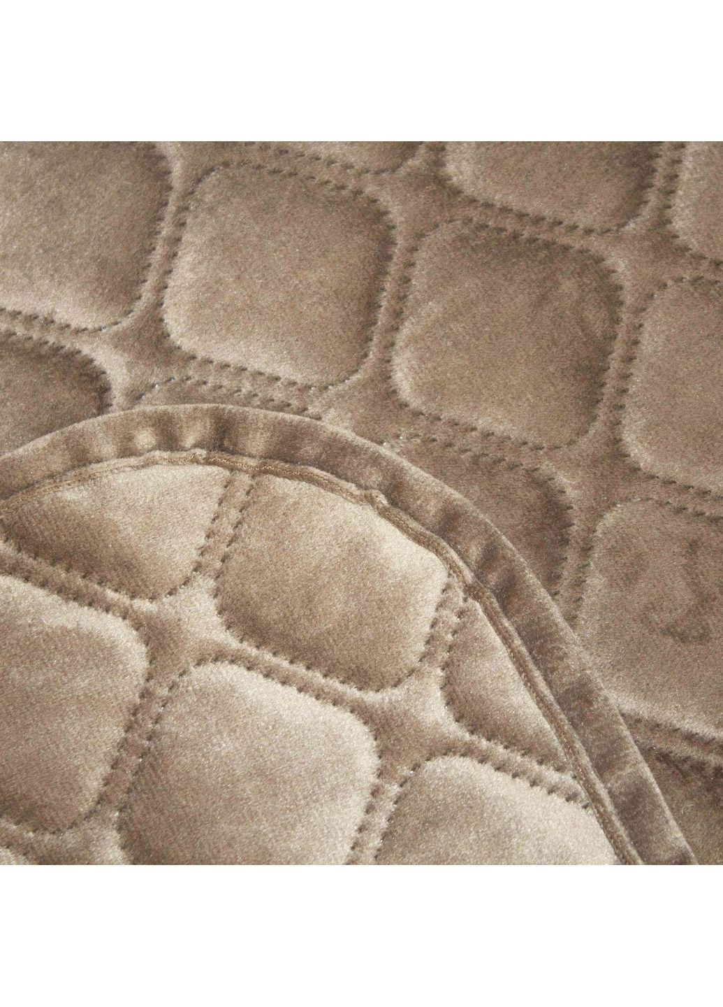 Велюровое двуспальное покрывало 180*240 см гипоаллергенное Коричневый (29750180240) ТЕП (366303391)