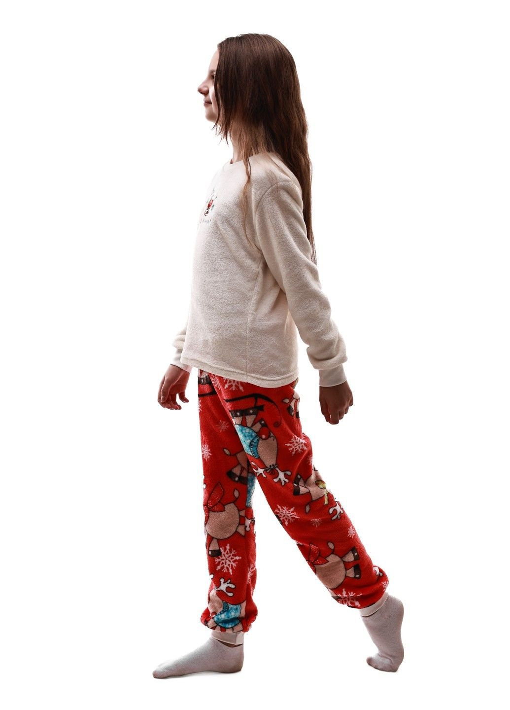 Червона зимня піжама для дівчинки підлітка No Brand