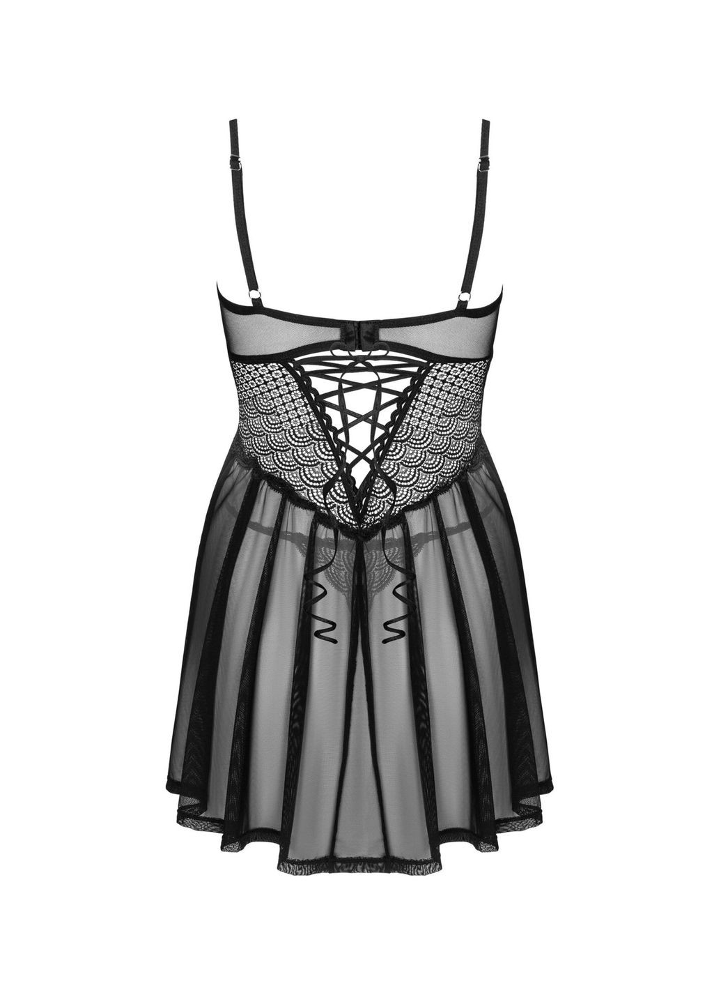 Еротичний комплект Chemeris babydoll & thong XL/2XL, пеньюар та стрінги - CherryLove Obsessive (340274701)