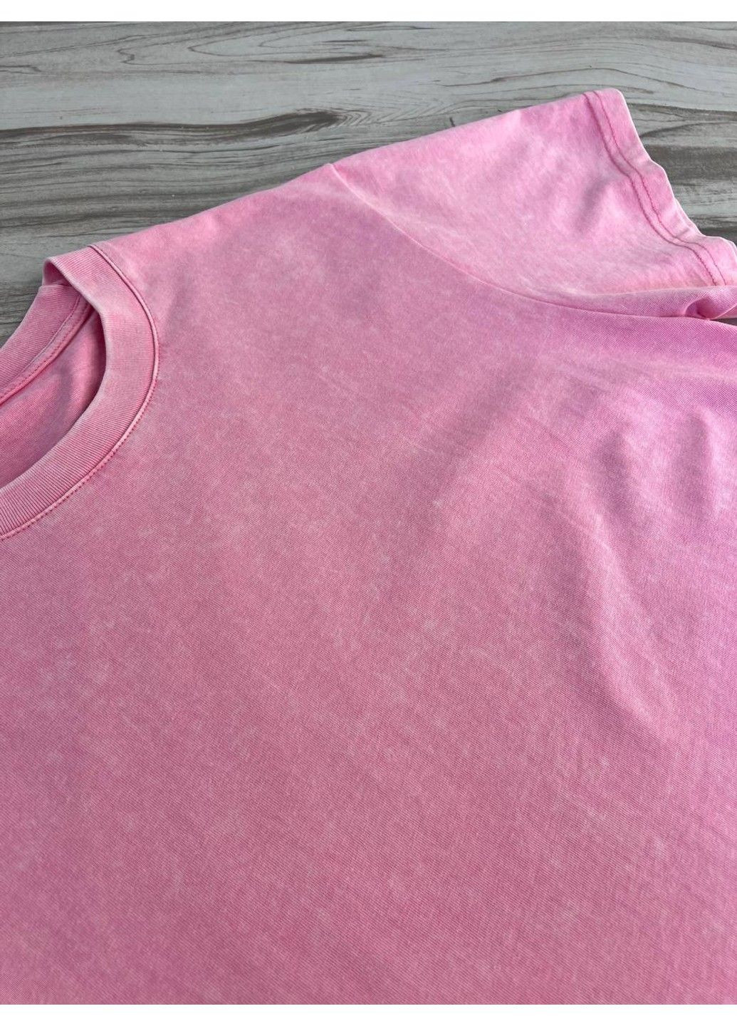 Розовое платье-футболка женское a-n 2666-1 тай-дай оверсайз No Brand