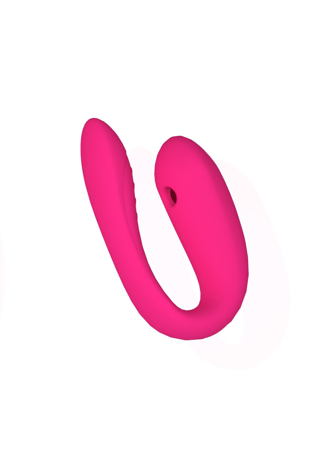 Вакуумний вібратор-стимулятор рожевого кольору з пультом для подвійної стимуляції No Brand (315725439)