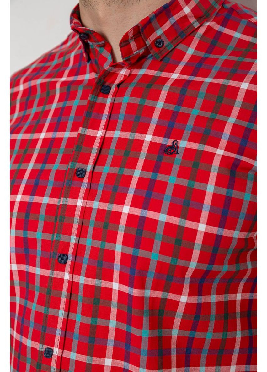 Сорочка чоловіча в клітку, колір червоний, 214R831 Ager (369971903)