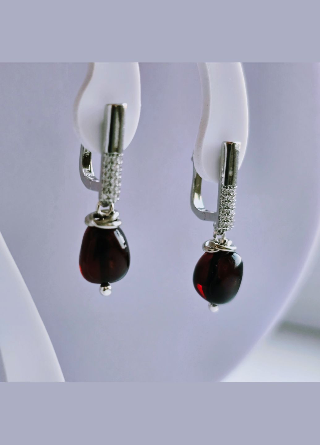 Серьги 3309 из натурального янтаря MINOV (336184021)