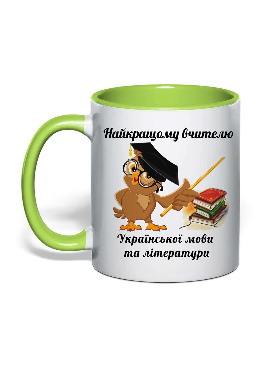 Чашка з друком "Найкращому вчителю української мови та літератури" 330 мл ( ) (31714) No Brand (362506342)