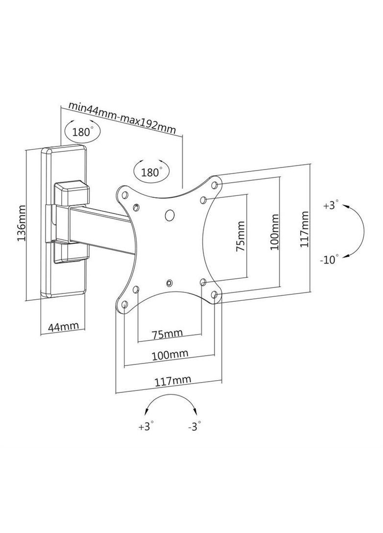 Кронштейн 13-32PIVOT100 (VESA100х100) Satelit (336958317)