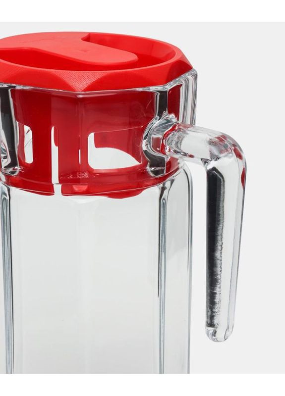 Глек скляний Kosem 1235мл з пластиковою кришкою для води та соку контейнер для напоїв Pasabahce (368987827)