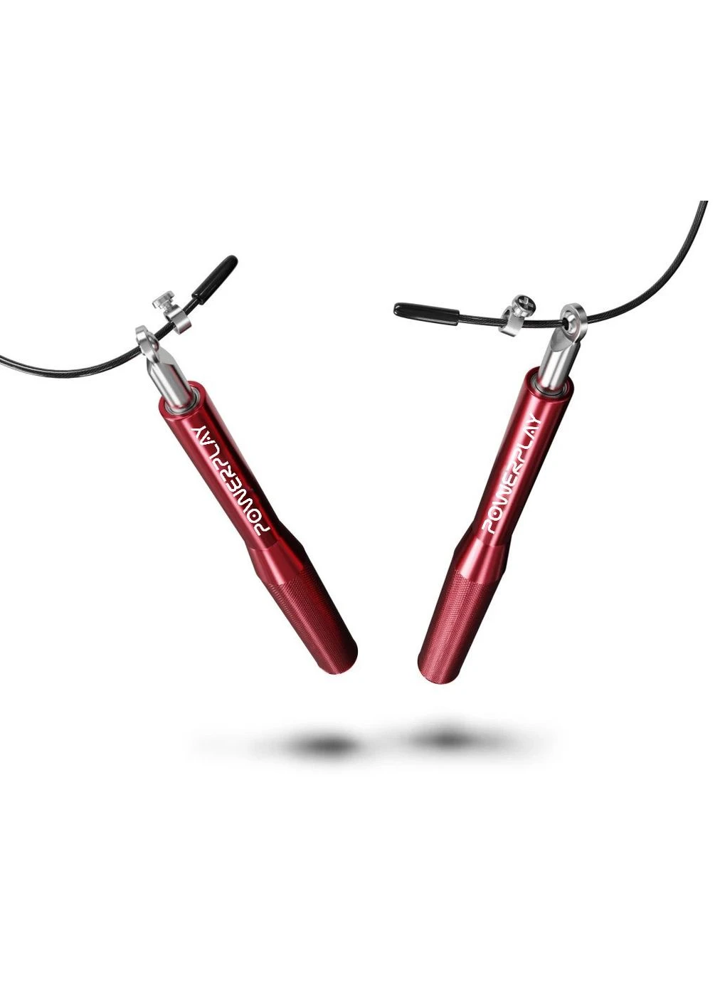 Скакалка скоростная на подшипниках алюминиевая 4207 Elite Jump Rope Красная (3M.) PowerPlay (388105885)