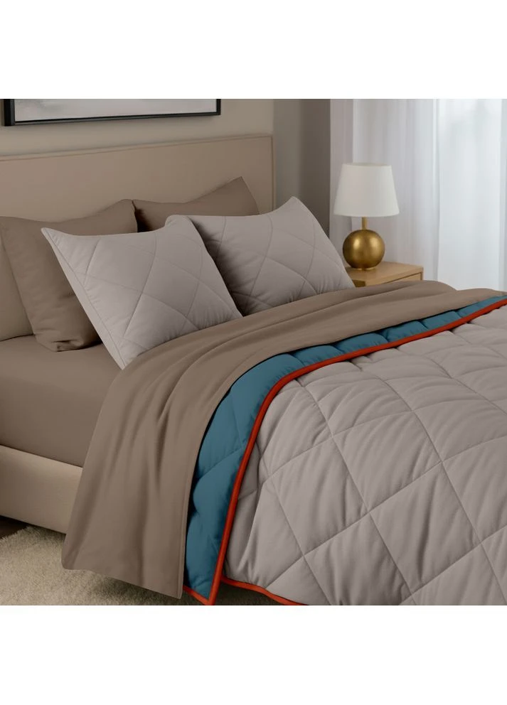 Покрывало стеганное двухстороннее TAUPE STONE 240x260 см Бежево-голубой Cosas (387577172)