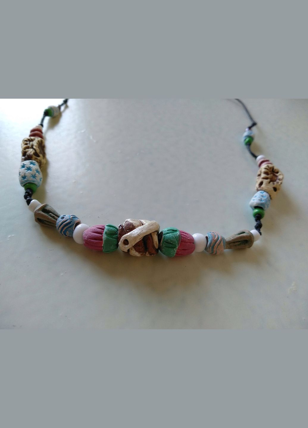 Керамічне намисто ручної роботи №3 Коти&Ангели (302450801)