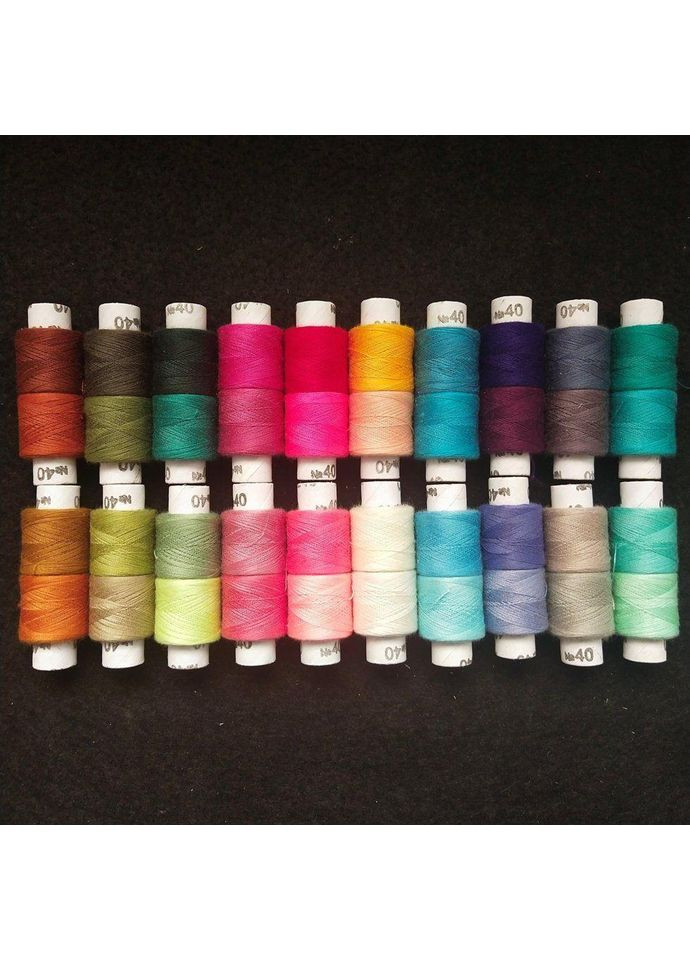 Набір ниток -013 40/2 100% поліестер 180м (уп 20шт на 40 кольорів) No Brand (354797764)