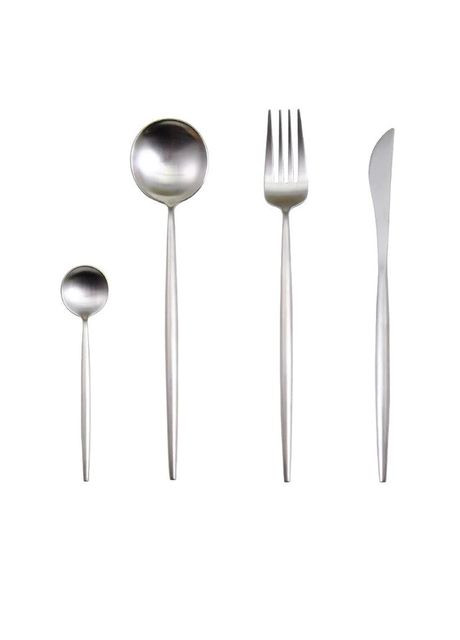 Вилка столова срібного кольору з нержавійки. Прилади для ресторанів кафе та домашнього столу REMY-DECOR (293152725)