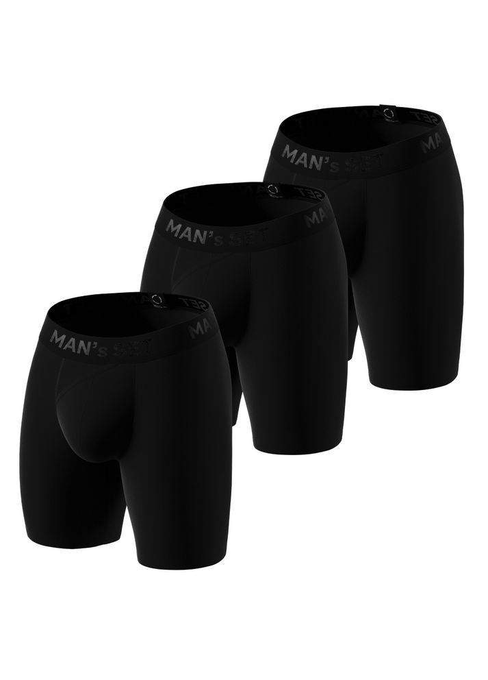 Набір чоловічих анатомічних боксерів Long w/skew fly Plus (3 шт) LPS-003 MAN's SET Anatomic Long w/skew fly Plus, Black Series (367055530)