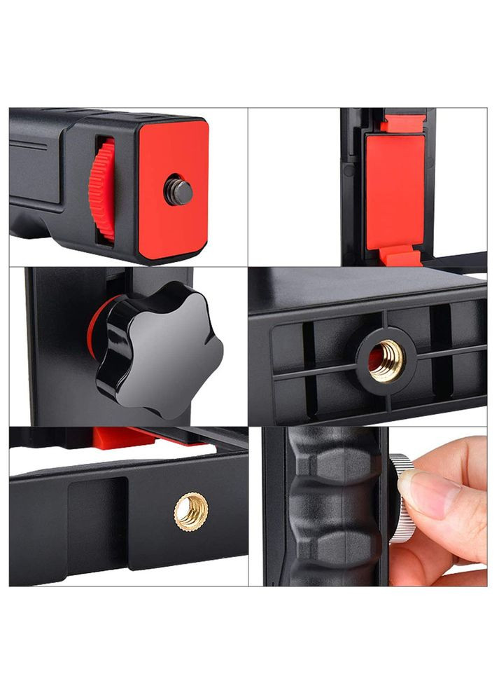 Комплект універсальний тримач для телефону + LED світло + мікрофон + пульт - small rig комплект VM-D02 KIT №3 Mcoplus (372476476)