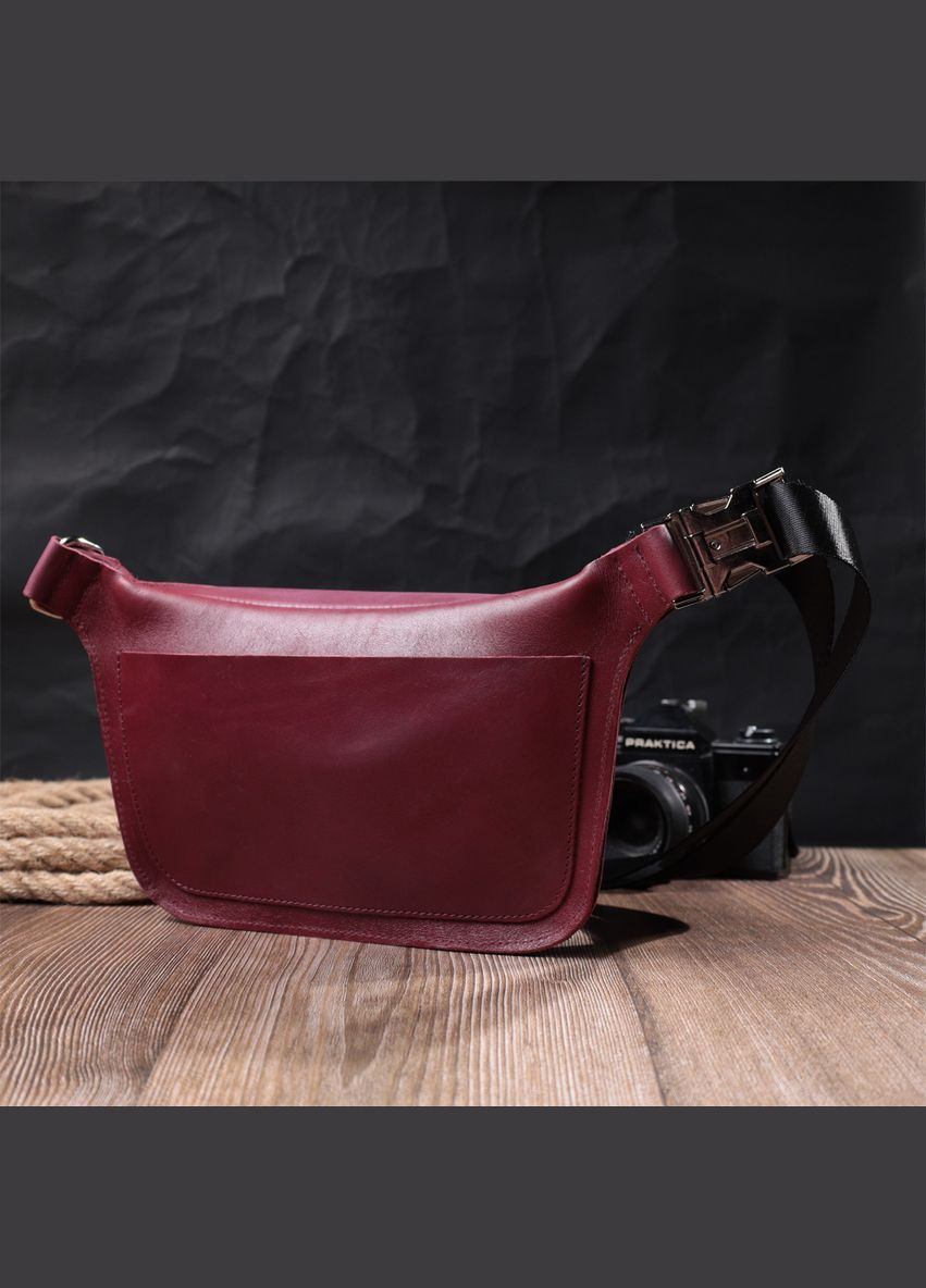 Красивая бананка для женщин из натуральной кожи 22815 Розовый Grande Pelle (331911422)