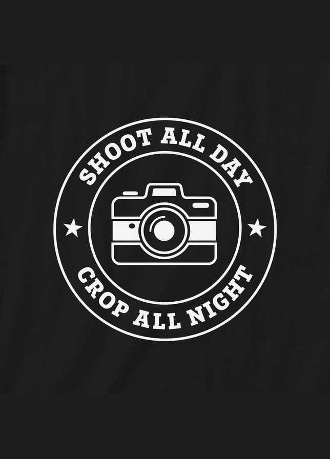 Чорна футболка "hoot all day, cropp all night" чоловіча чорна s (bd-f-98) BeriDari