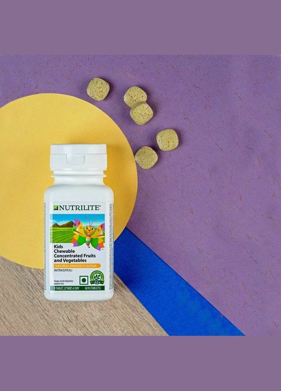 Детские жевательные таблетки Amway ™ Kids Chewable Concentrated Fruits and Vegetables (60 таб) Nutrilite (334349549)