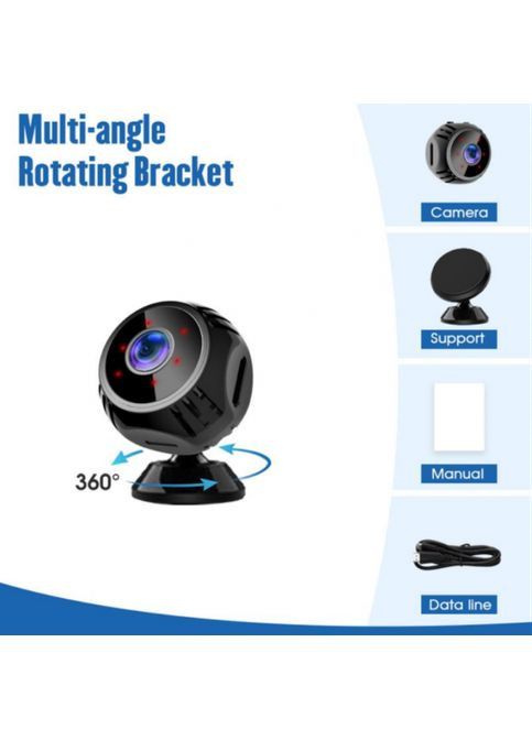 Беспроводная мини камера с функцией ночного видения через Wi-Fi W8 MDR No Brand (371793953)