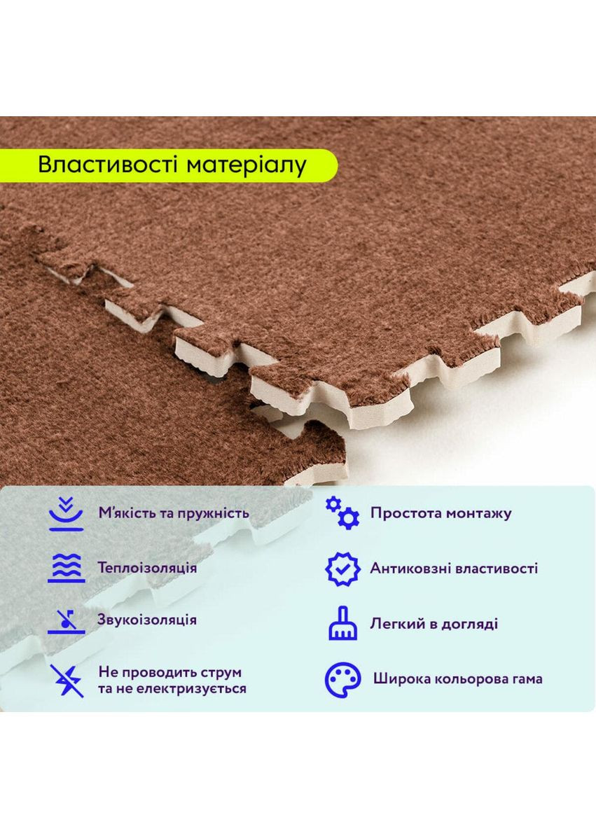 Підлога-пазл плюшевий 60х60х1см (D) SW-00002083 Sticker Wall (330017228)