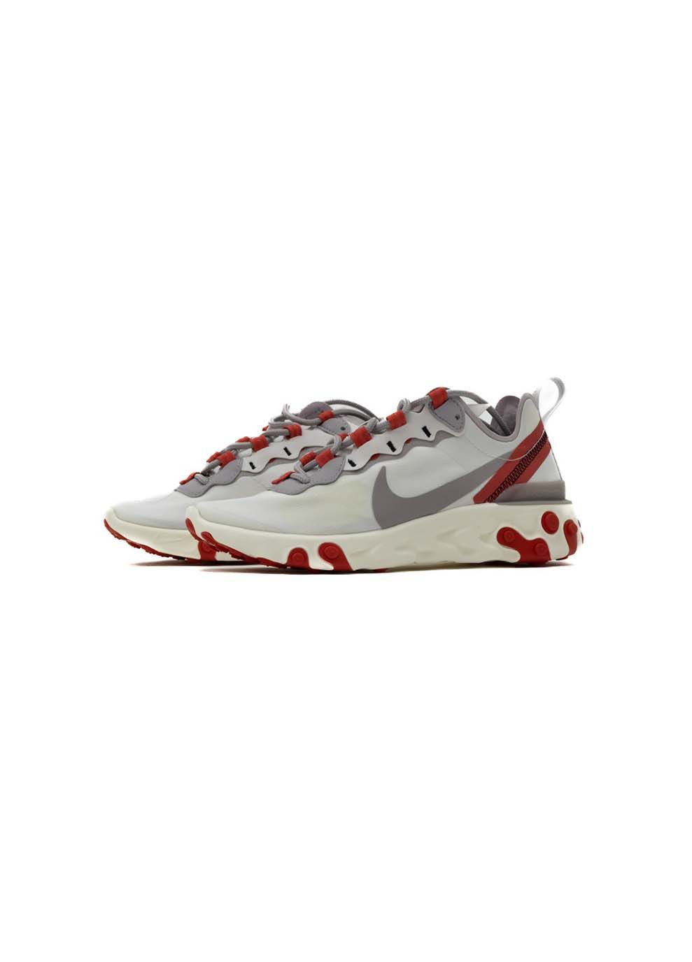 Женские Кроссовки W REACT ELEMENT 55 Разноцветный Nike белые демисезоны (367591246)