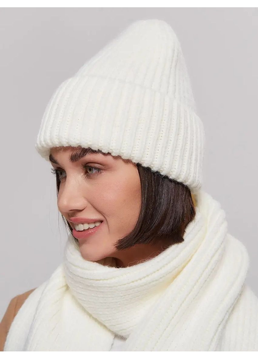 шапка + шарф - Сандра No Brand Жіночий зимовий комплект (362185460)