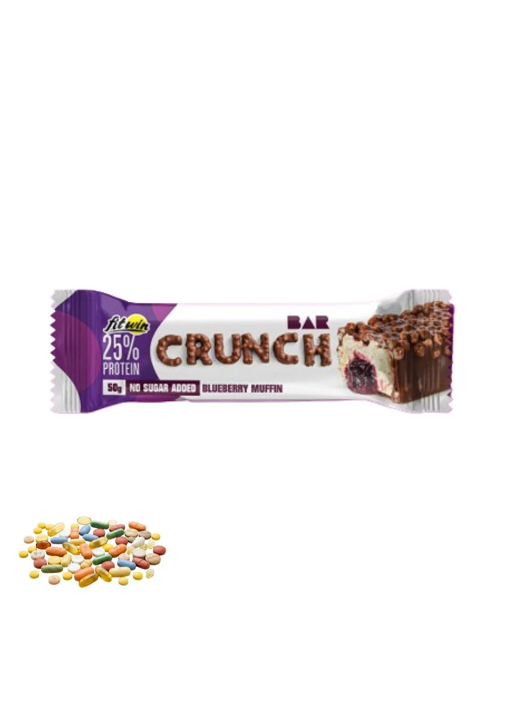 Crunch Bar 12x50г "Черничный маффин" FitWin (393252874)