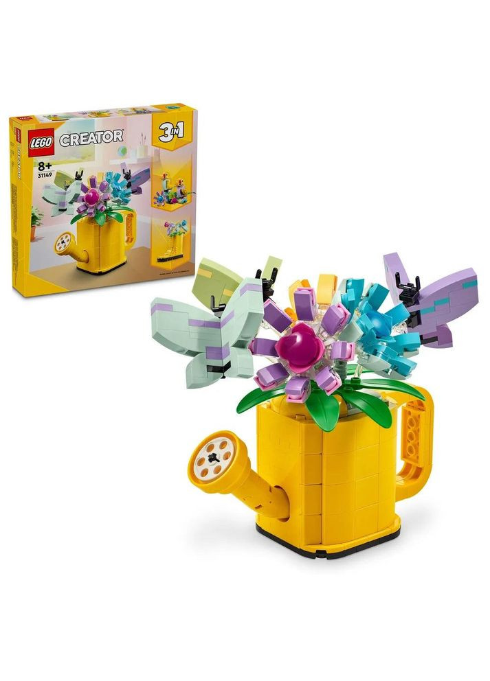 Конструктор Лего Креатор 3 в 1 Квіти в лійці Creator Flowers in Watering Can 31149 Lego (372125373)