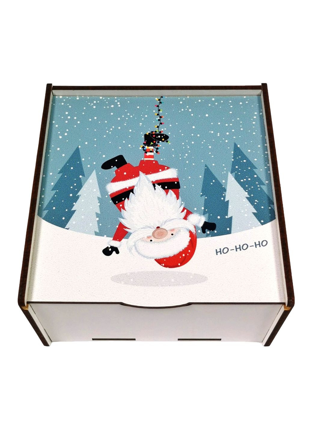 Подарок №31/10 "Сладкое чудо с Сантой" 540г (15х15х7 см, в деревянной коробке) Унікальна цукерка (372656280)