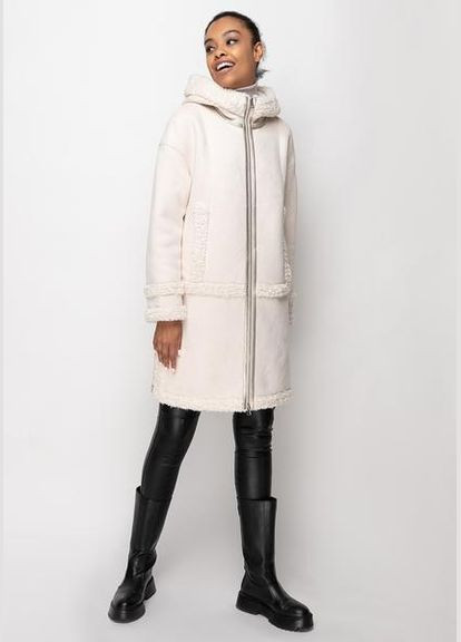 Дубленка 2120-M-D Белый QT-01 SAM Samange (308389980)