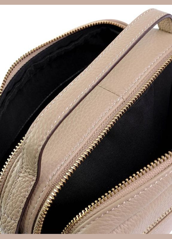 Сумка кожаная женская Кросс Боди функциональная бежевая NIUNIU (300852869)